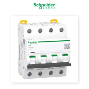 Disjoncteur Schneider iC60N 10A 4P Courbe D – Industriel - Schneider - Electro Andalous Maroc