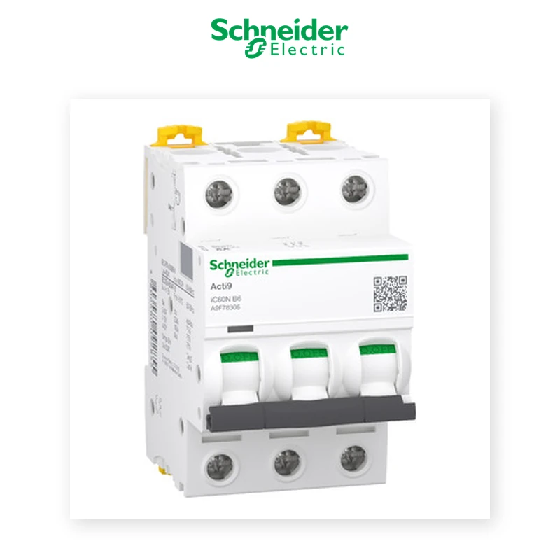 Disjoncteur Schneider iC60N 6A 3P Courbe B – Industriel - Schneider - Electro Andalous Maroc