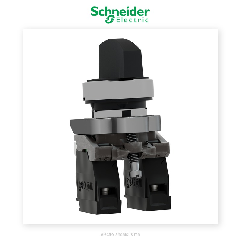Sélecteur 3pos rappel Schneider Harmony XB4 Ø22 – Métal - Schneider - Electro Andalous Maroc
