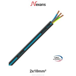 Câble R2V 2x10mm² Nexans Distingo – Cuivre Rigide 0.6/1kV - Nexans - Electro Andalous Maroc