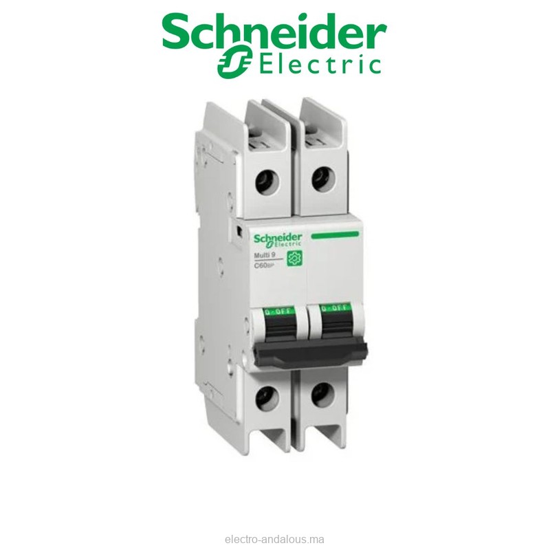 Schneider Electric Disjoncteur Multi 9 C60BP 2P 2A Courbe C - 10kA (UL 489) - Schneider - Electro Andalous Maroc