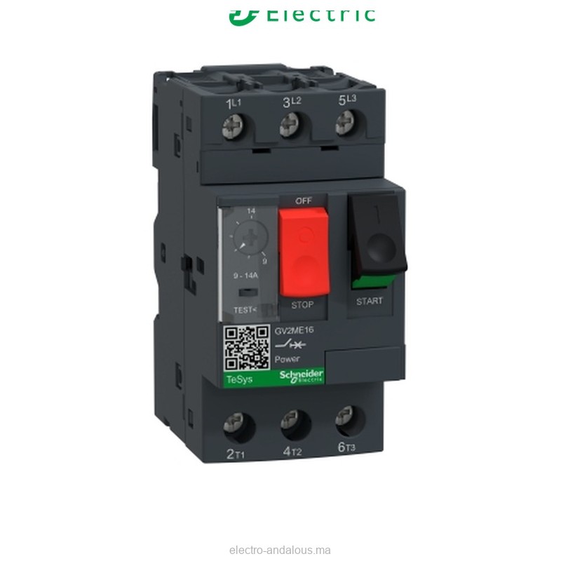 Disjoncteur-Moteur Schneider GV2ME 9-14A – Protection Moteur Complète - Schneider - Electro Andalous Maroc