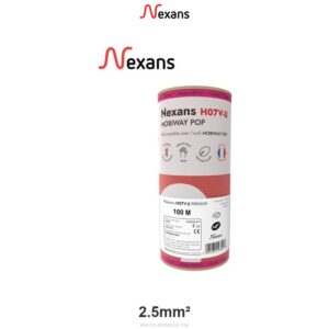 Fil Électrique H07V-R Semi-Rigide 2.5mm² Rouge Nexans – 450/750V 100m - Nexans - Electro Andalous Maroc