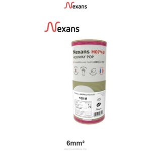 Fil Électrique H07V-R Semi-Rigide 6mm² Vert/Jaune Nexans – 450/750V 100m - Nexans - Electro Andalous Maroc
