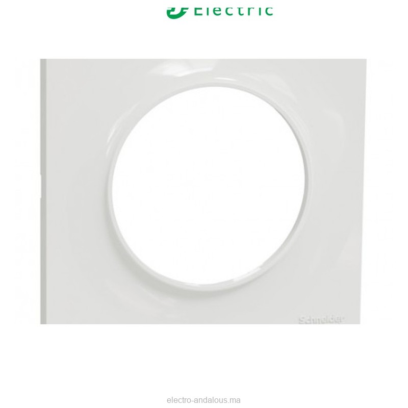 Plaque de Finition 1 Poste Blanc Schneider Odace Blanc – Appareillage Résidentiel - Schneider - Electro Andalous Maroc