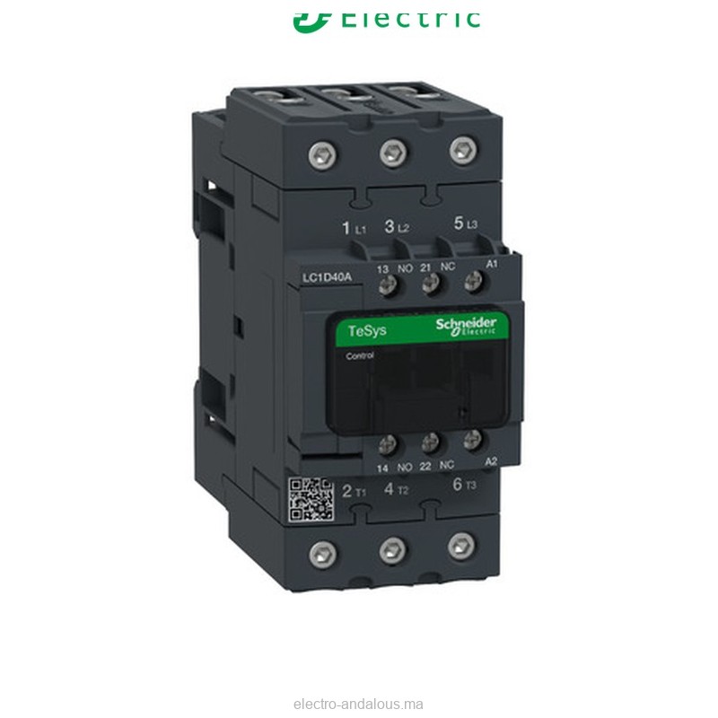 Contacteur Schneider TeSys D 40A LC1D40A – Commande Moteur 18.5kW - Schneider - Electro Andalous Maroc