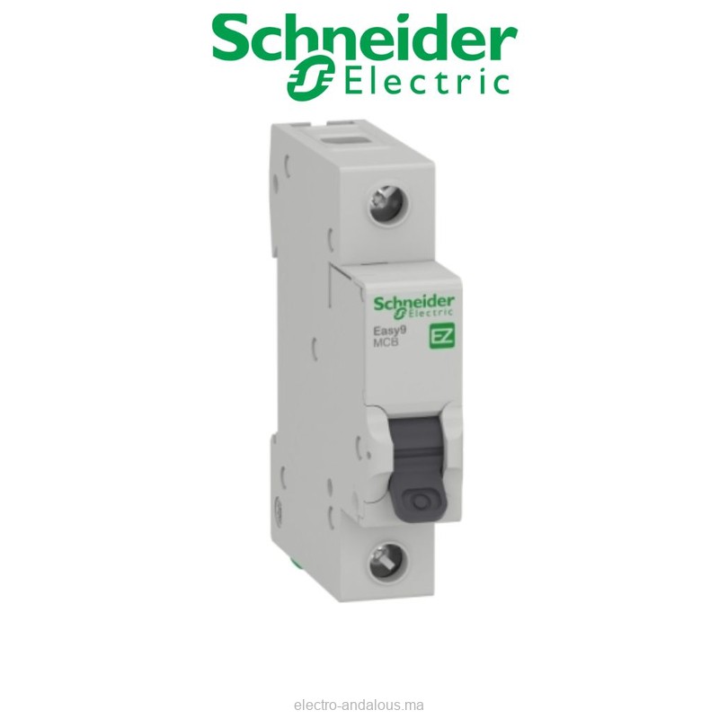Schneider Electric Easy9 Disjoncteur Modulaire 1P 6A Courbe C 4.5kA – EZ9F34106 - Schneider - Electro Andalous Maroc