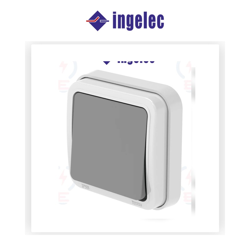 Va-et-Vient Encastré Ingelec Tropic 55 - 10 AX - 250 V - Blanc (Réf. 5500) - Electro Andalous Maroc