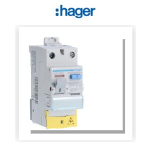 Interrupteur différentiel 63A 500mA 1P+N type AC à bornes décalées Hager CGC163F - Electro Andalous Maroc
