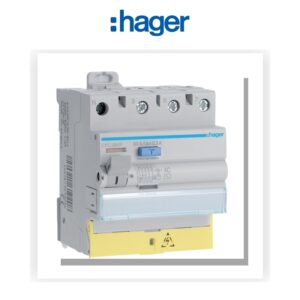Interrupteur différentiel 63A 300mA 3P+N type AC 50/60Hz à bornes décalées Hager CFC864F - Electro Andalous Maroc