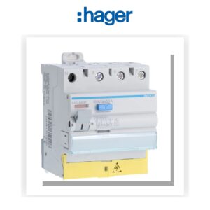 Interrupteur différentiel 63A 300mA 3P+N type AC à bornes décalées Hager CFC863F - Electro Andalous Maroc