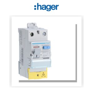 Interrupteur différentiel 63A 300mA 1P+N type AC à bornes décalées Hager CFC163F - Electro Andalous Maroc