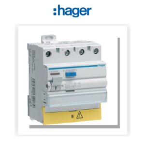 Interrupteur différentiel 40A 30mA 3P+N type AC à bornes décalées Hager CDC840F - Electro Andalous Maroc
