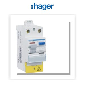 Interrupteur différentiel 2 poles 63 A 30 mA Type AC à Borne décalée Hager CDC764F - Electro Andalous Maroc