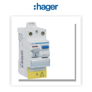 Interrupteur différentiel 2 poles 40 A 30 mA Type AC à Borne décalée Hager CDC742F - Electro Andalous Maroc