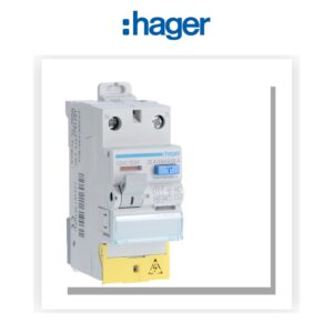 Interrupteur différentiel 25A 30mA 1P+N type AC à bornes décalées Hager CDC125F - Electro Andalous Maroc