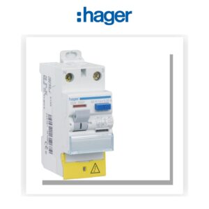 Interrupteur différentiel 2 poles 63 A 30 mA Type A à Borne décalée Hager CDA765F - Electro Andalous Maroc