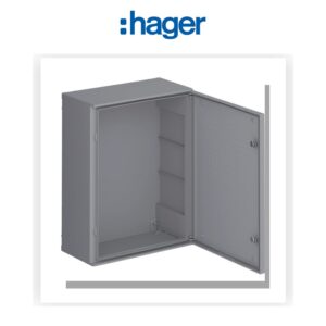 Coffret polyester porte pleine orion plus IP66 IK10 650x500x250mm Gris clair Hager FL221B - Electro Andalous Maroc