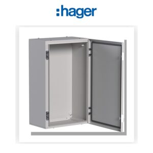Coffret métallique porte pleine orion plus IP65 IK10 650x400x250mm Gris clair Hager FL118A - Electro Andalous Maroc