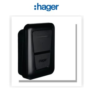 witty plus borne de recharge IP55 1x 7,4/22kW 1P/3P T2+TIC+RFID+APP BLE+OCPP+MID Hager XVL122STI - Electro Andalous Maroc