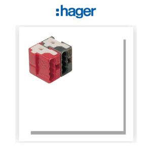 Bornes de connexion pour bus KNX, rouge/noir Hager TG008 - Electro Andalous Maroc