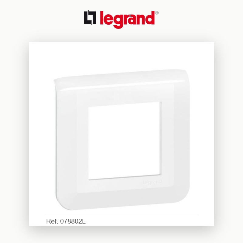 Plaque de finition Legrand Mosaic 2 modules blanc - Electro Andalous Maroc