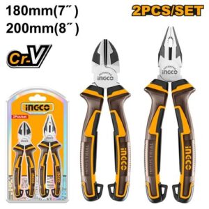 INGCO Jeu de 2 Pinces Universelle 180MM et Coupante 200MM - HKPS28216 - Electro Andalous Maroc