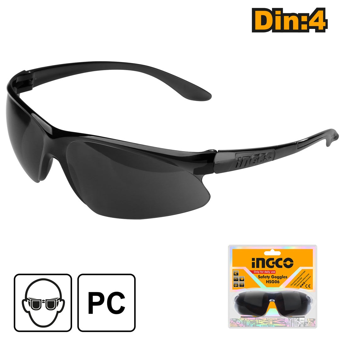 INGCO Lunettes de Sécurité Noires - HSG06 - Electro Andalous Maroc