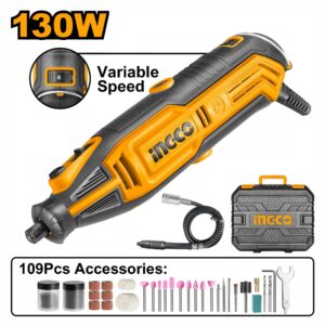 INGCO Mini Perceuse + 109 Accessoires en Coffret 130W - MG13328 - Electro Andalous Maroc