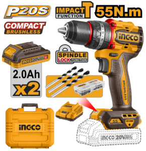 INGCO Perceuse Visseuse Brushless 20v+47 Acc 55NM - CIDLI20558 - Electro Andalous Maroc