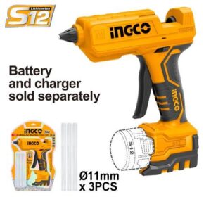 INGCO Pistolet a Colle 12V Batterie Chargeur Non Inclus - CGGLI1201 - Electro Andalous Maroc