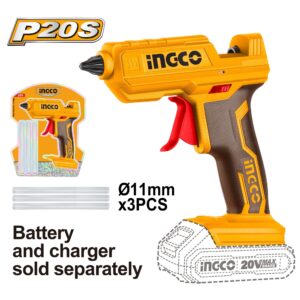 INGCO Pistolet a Colle 20V (ss Batterie / ss Chargeur)+3 b - CGGLI2001 - Electro Andalous Maroc