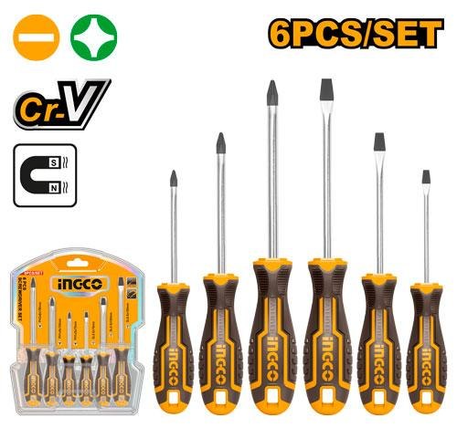 INGCO Set de 6 Tournevis - HKSD0628 - Electro Andalous Maroc