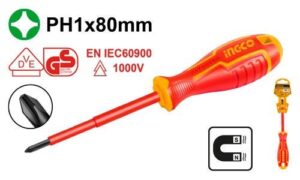 INGCO Tournevis Isole ph 1×80 - HISD81PH180 - Electro Andalous Maroc
