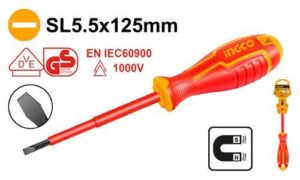INGCO Tournevis Isole SL5.5×125 - HISD815125 - Electro Andalous Maroc