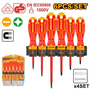 INGCO Tournevis Isoles Set de 6 Pieces - HKISD0608 - Electro Andalous Maroc