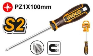 INGCO Tournevis PZ1 d: 5MM L:100 NR - HSDPZ1100 - Electro Andalous Maroc