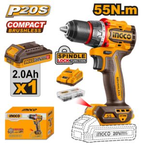 INGCO Visseuse Brushless 20V 1 Batterie 55NM - CDLI205582 - Electro Andalous Maroc